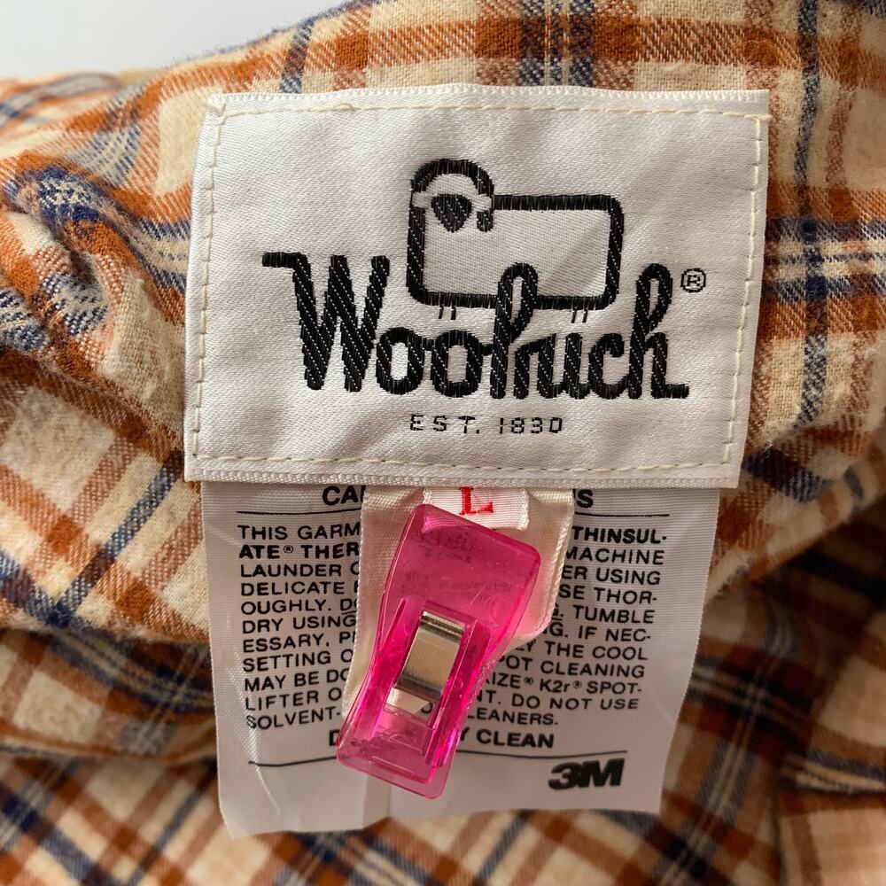 Woolrich Men Insulate Work Vest L Brown 80s Vintage Heritage Utility Corduroy 3M - Picture 6 of 12